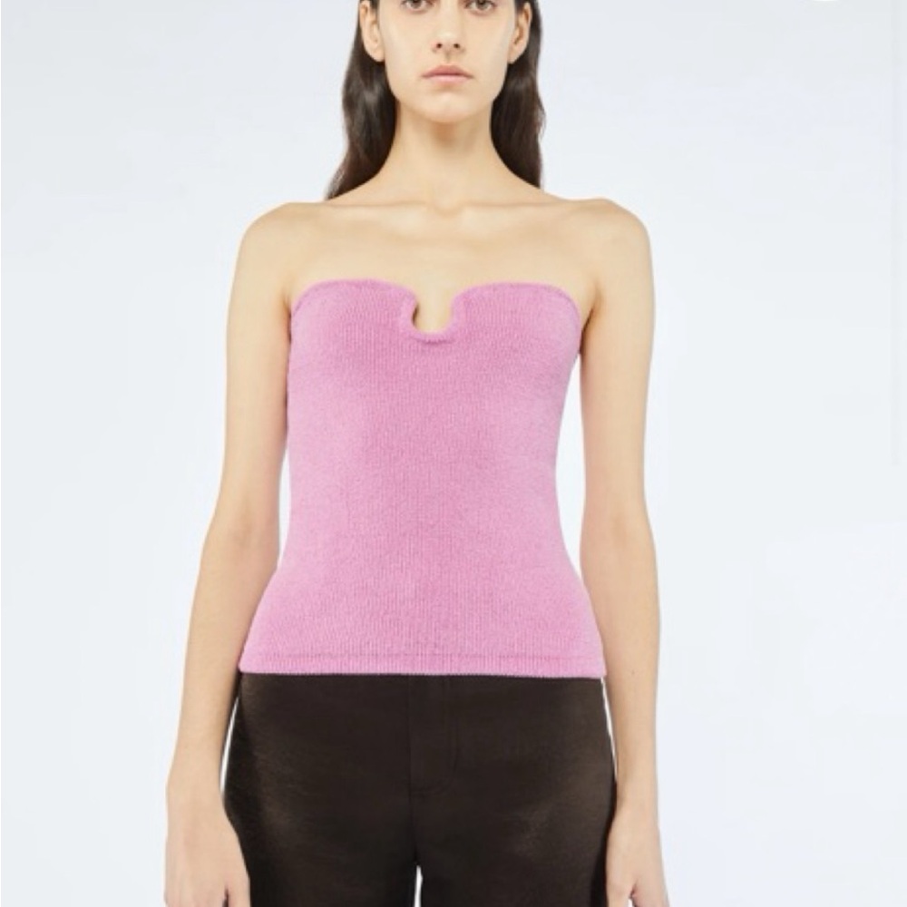 Pink nanushka tube top